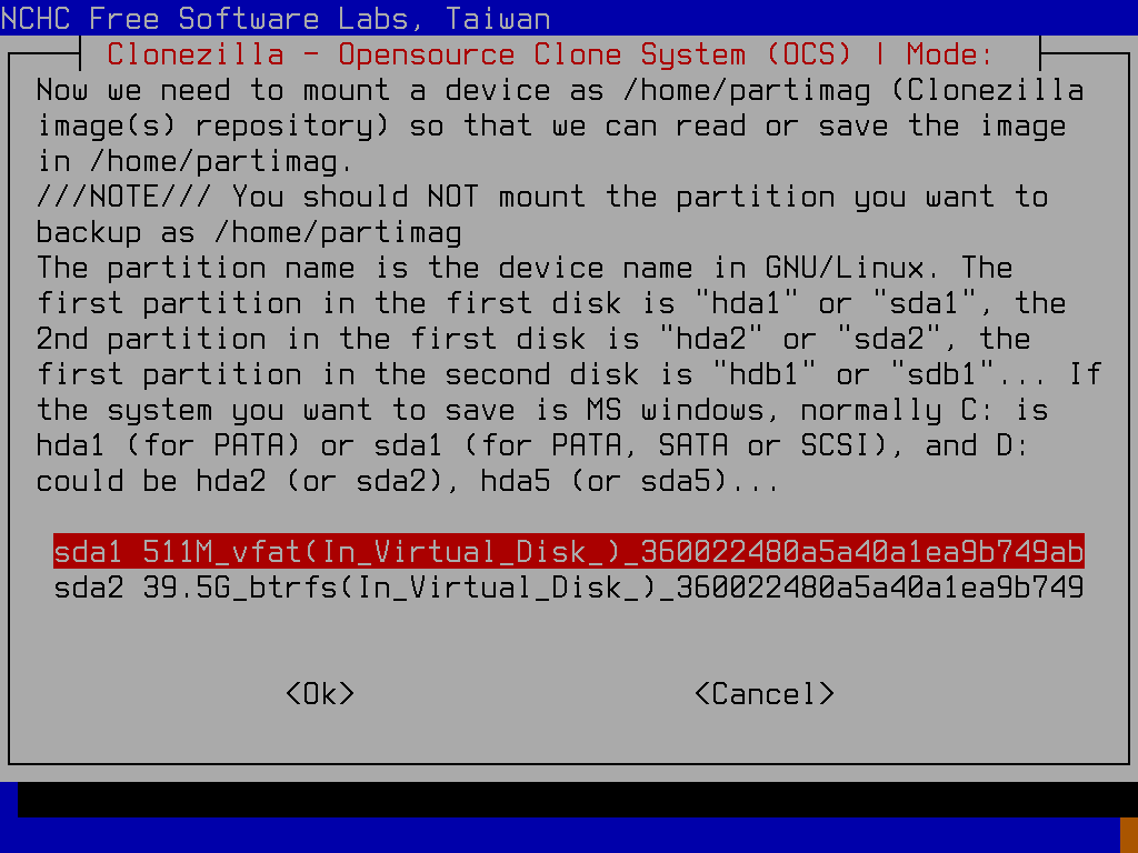 select device to image